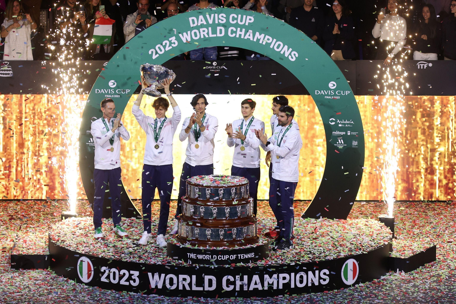 Copa Davis en Málaga: La fiesta italiana en el Carpena