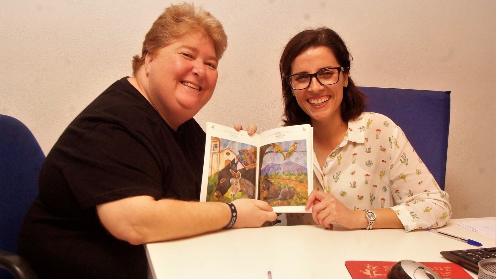Dory Ruiz y Mariquina Ramos, dos de las impulsoras del libro sobre Platero