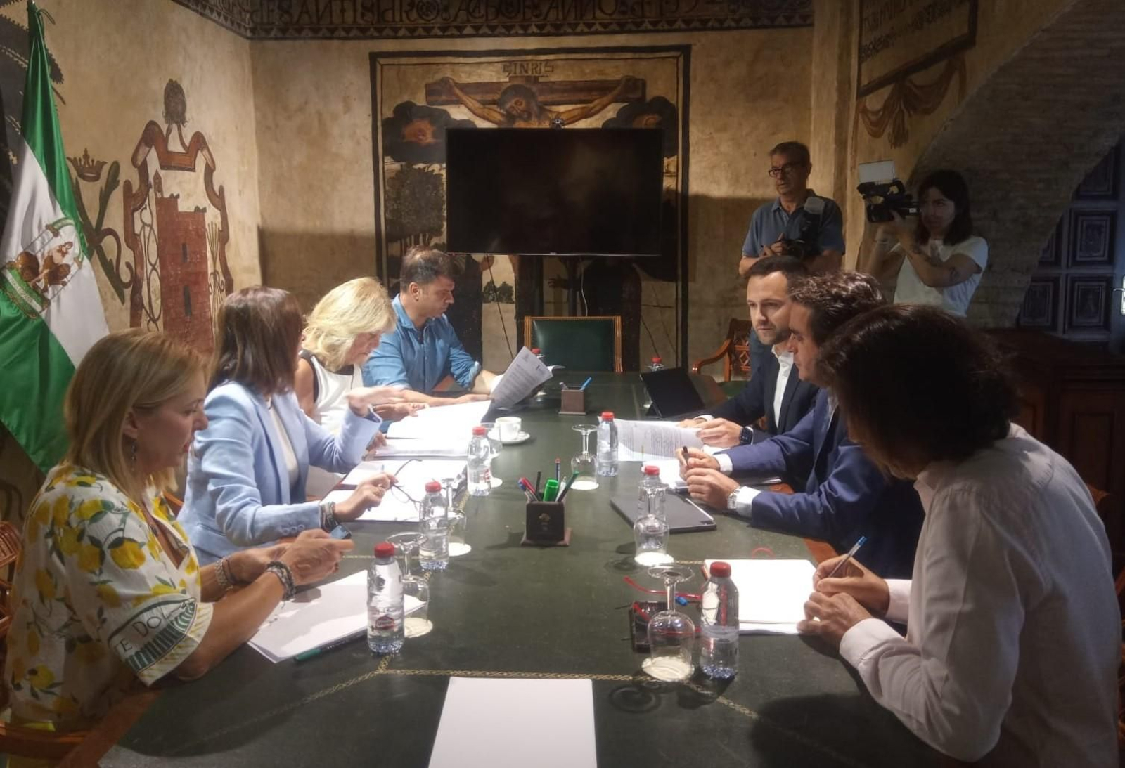 La reunión mantenida entre el Ayuntamiento y la Junta.