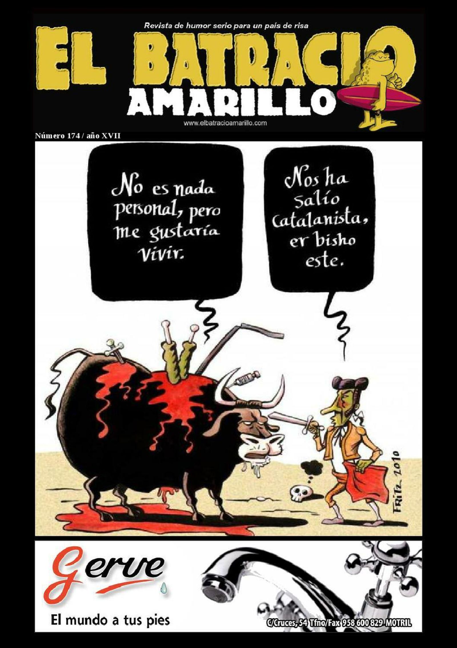 Una portada de la revista del 'Batracio Amarillo'.