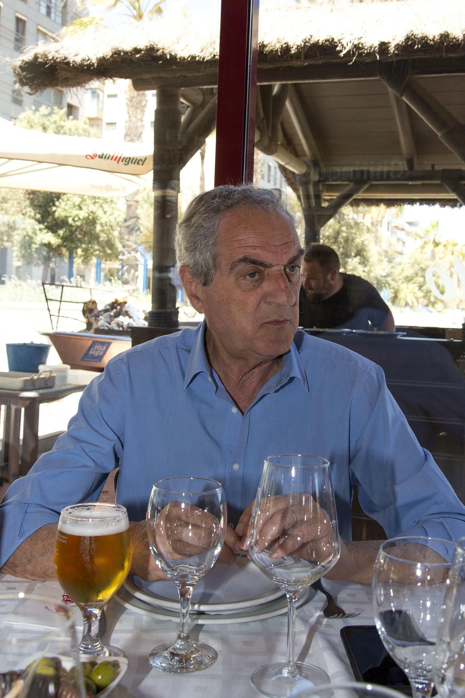 Luis Merino durante el almuerzo.