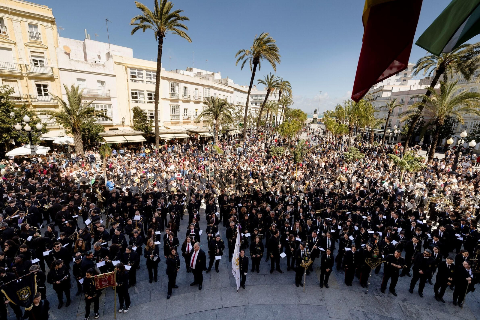 Un momento del pasacalles y encuentro de bandas de música que tuvo lugar hacer un año.