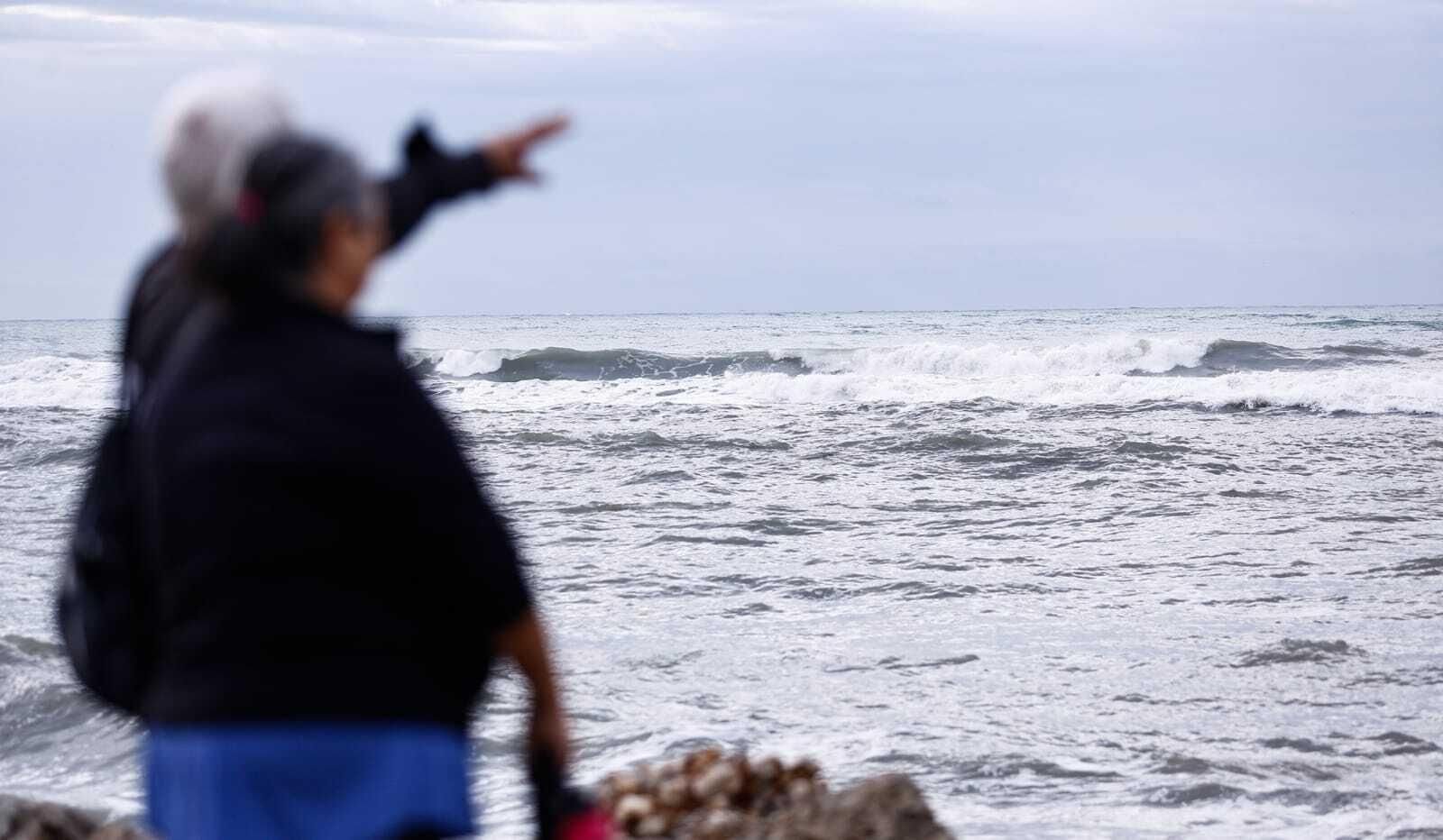 Oleaje en la costa malagueña, este lunes. Oleaje en la costa malagueña, este lunes.