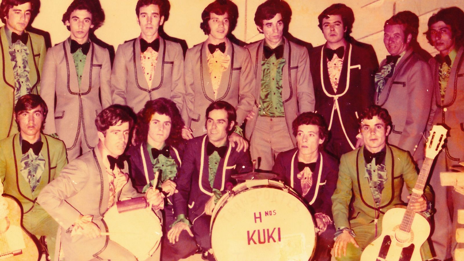 La comparsa 'Animadores de cabaret', de 1975.