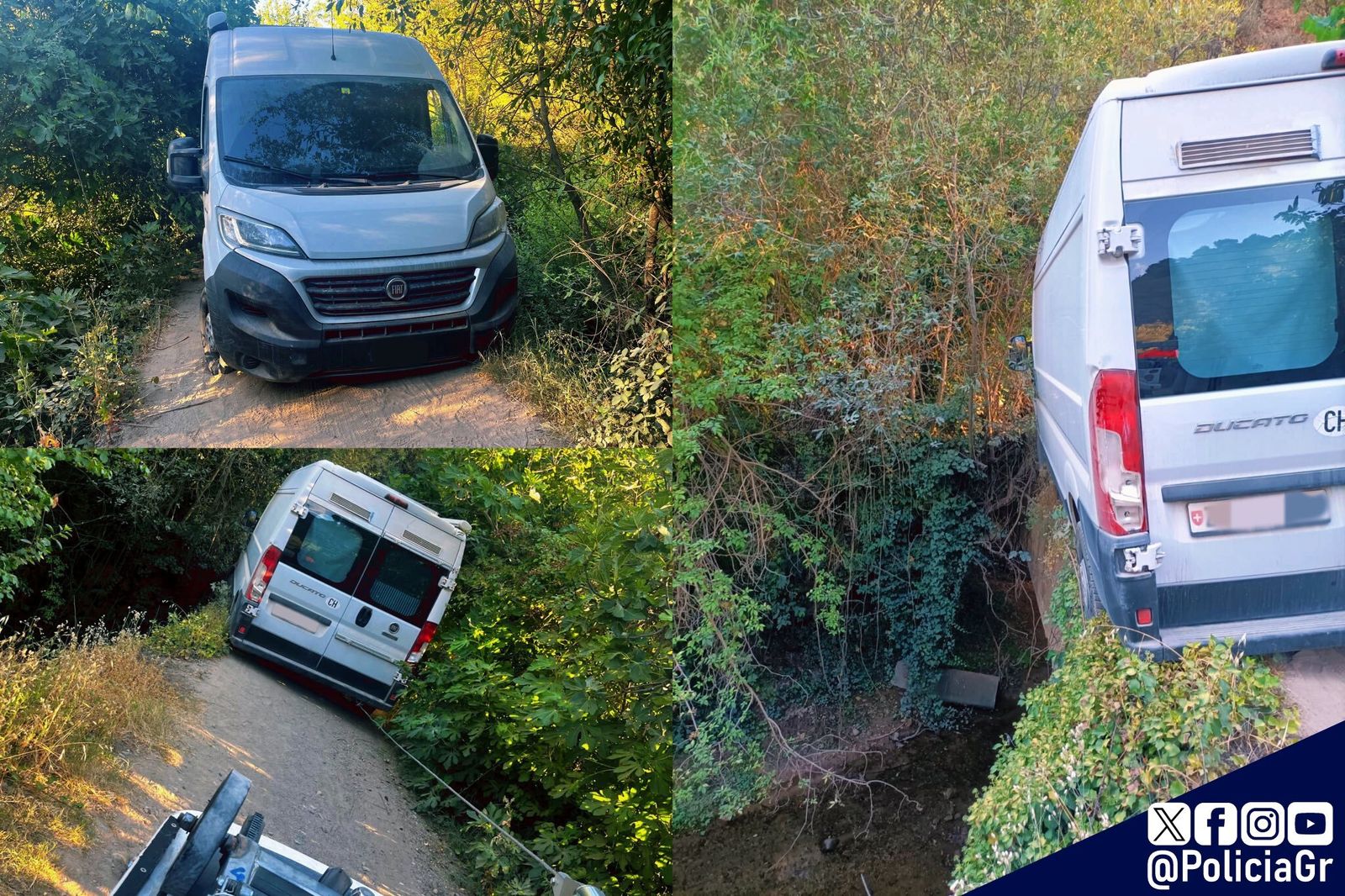 Dos turistas siguen las indicaciones del GPS y terminan necesitando la ayuda de la Policía Local de Granada para sacar el coche