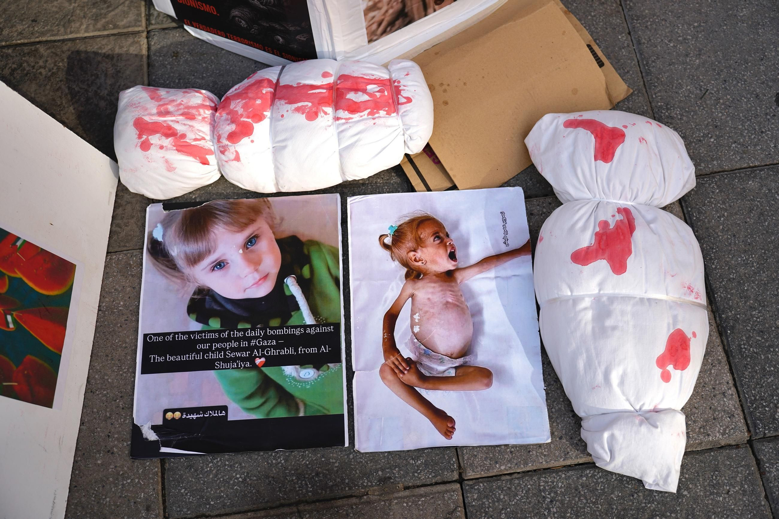 La recogida de firmas en Algeciras por la bandera de Palestina, en imágenes