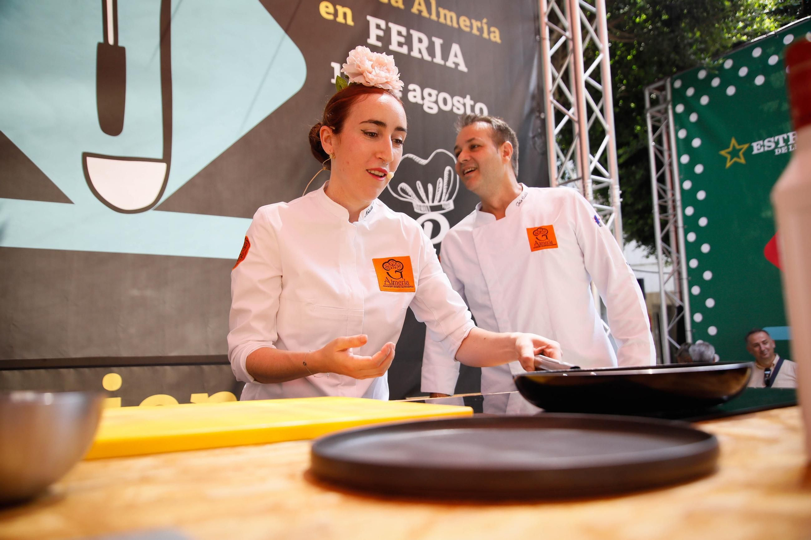 Luis Arango y Noelia Carrión han estado a cargo de los "showcooking" del Encuentro Gastronómico