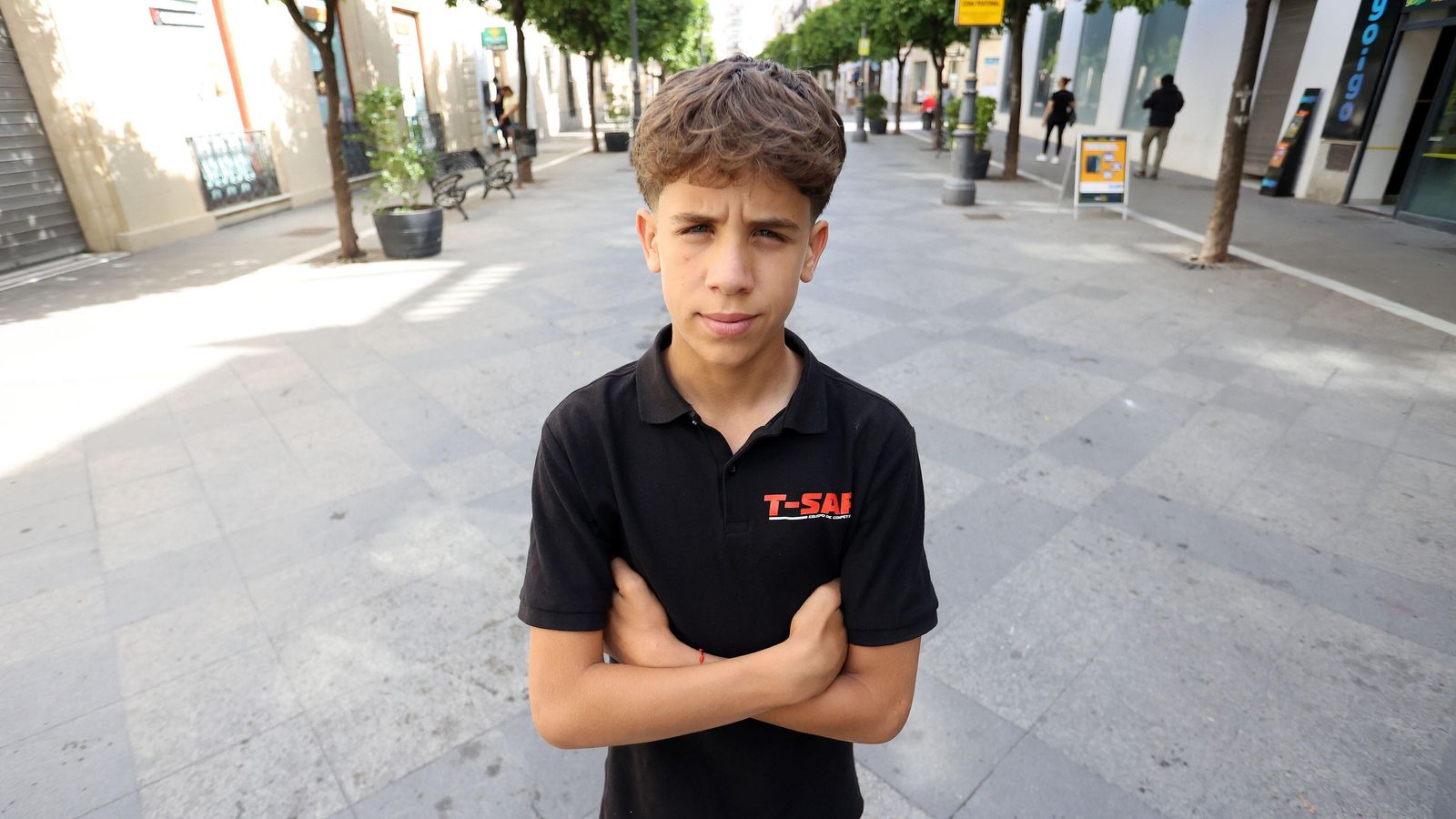 David Sánchez, en la calle Larga.