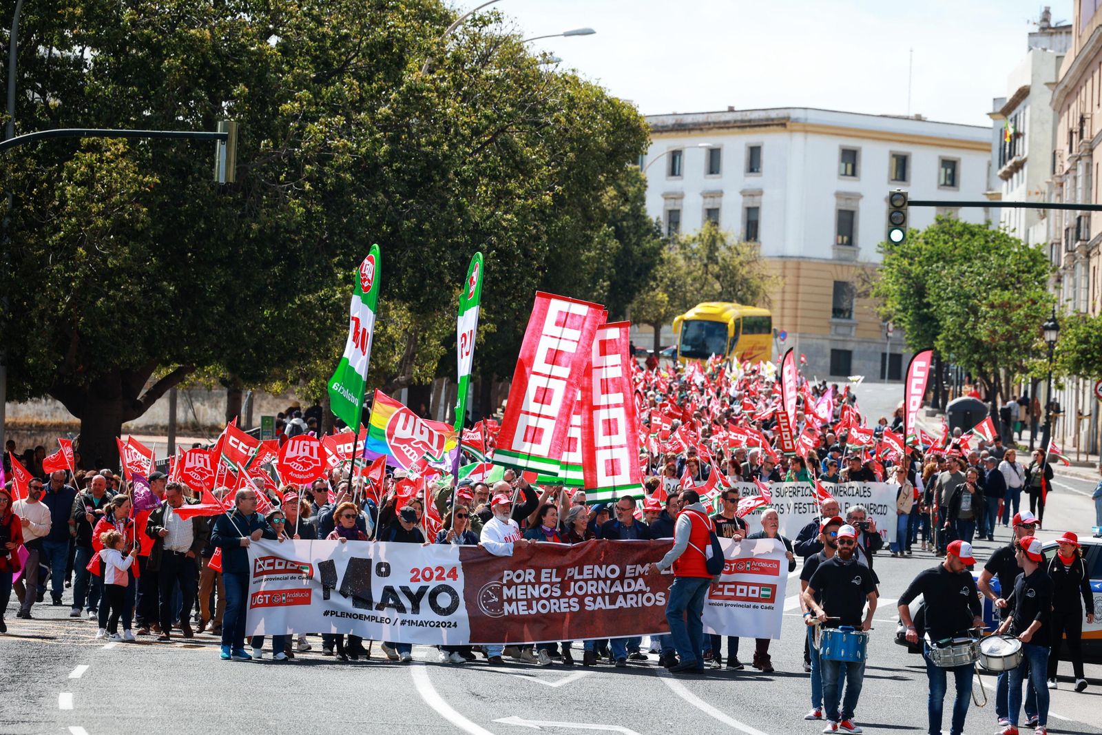 Imágenes de la manifestación del 1 de Mayo en Cádiz