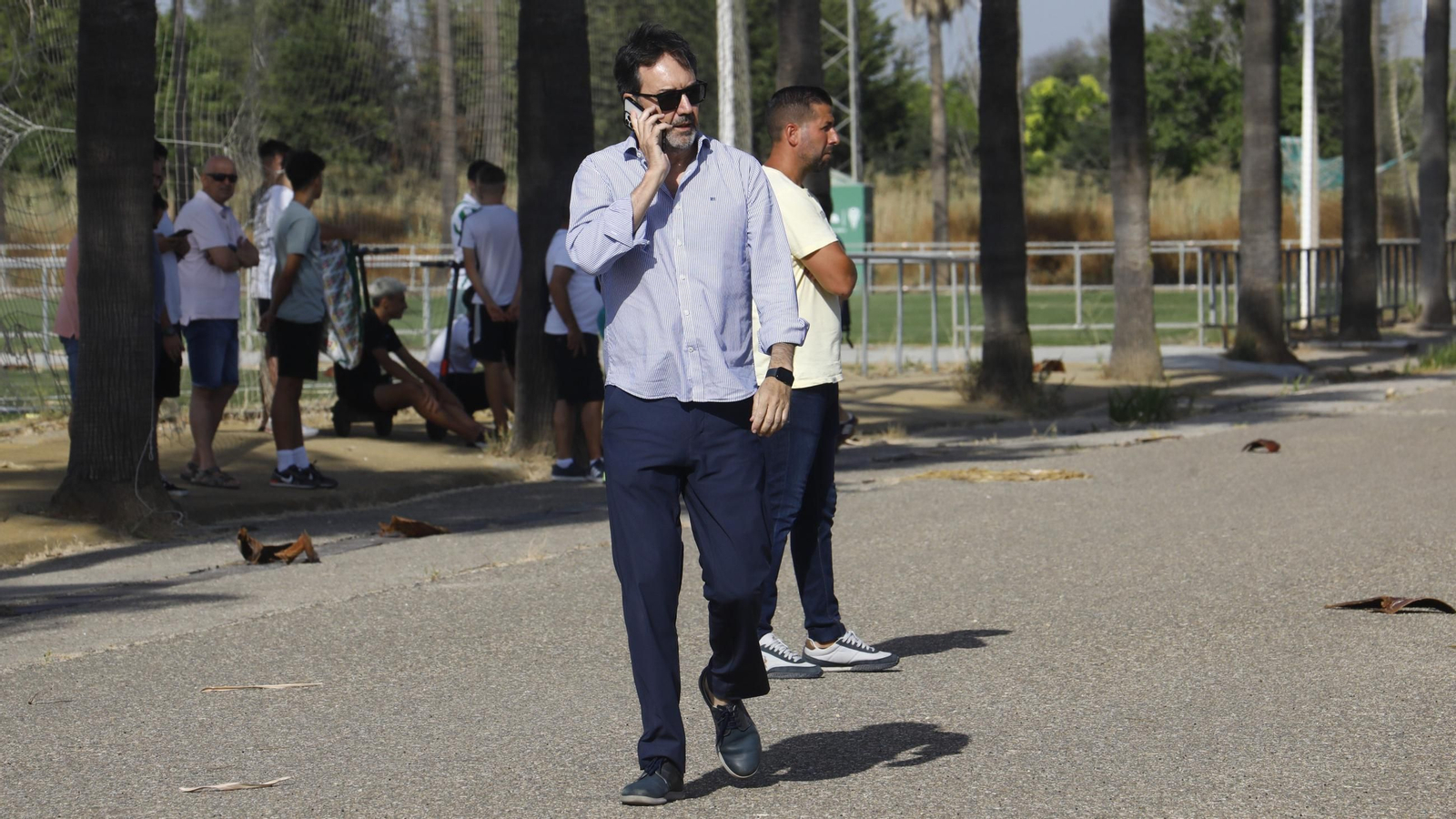 Antonio Fernández Monterrubio, CEO del Córdoba CF, llega a la Ciudad Deportiva.