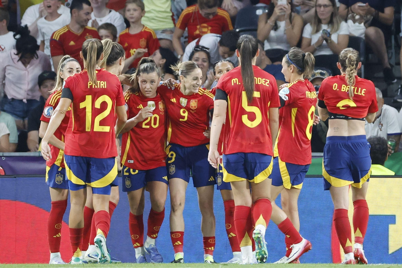 Las fotos del España - Portugal en la Eurocopa femenina