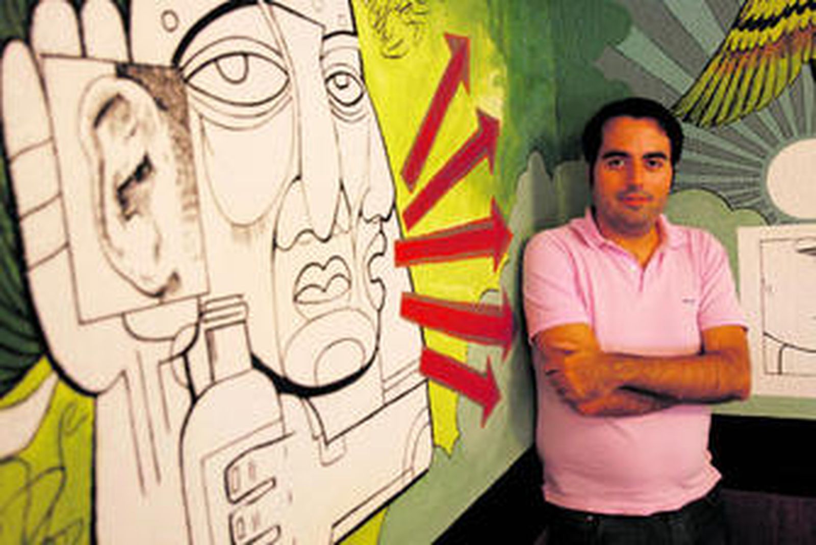 Luis García Gil, durante la entrevista en el café Fénix.