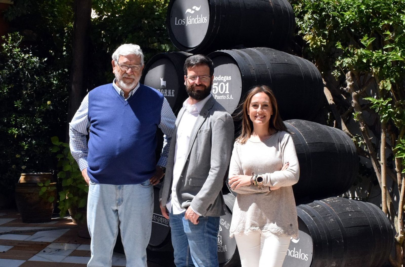 Javier Botella, con parte de su equipo de Unión Portuense.