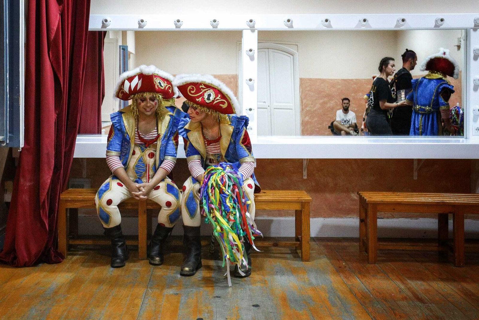 Ambiente en camerinos