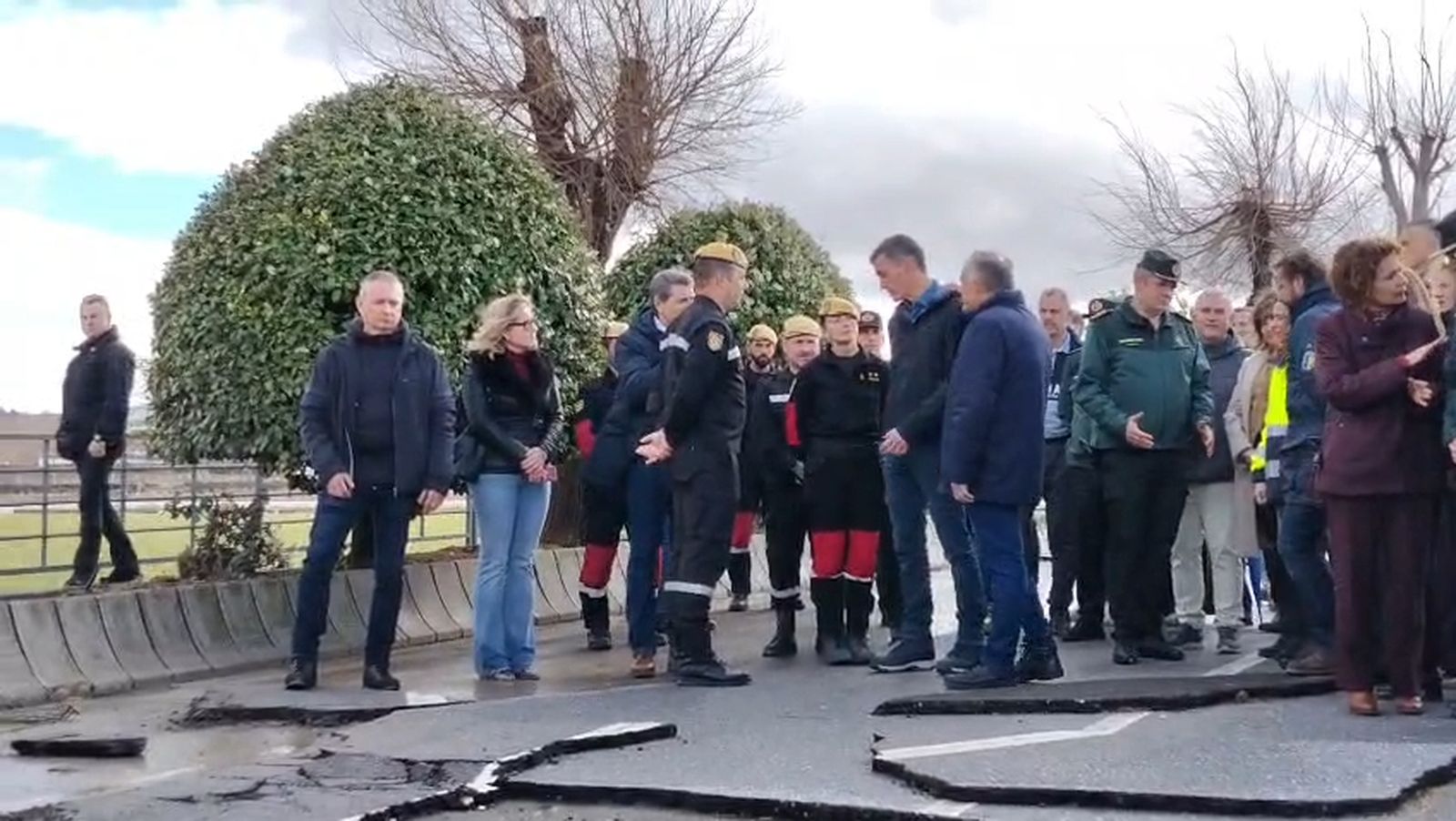 Pedro Sánchez visita Huétor Tájar para evaluar los daños tras la borrasca Leonardo