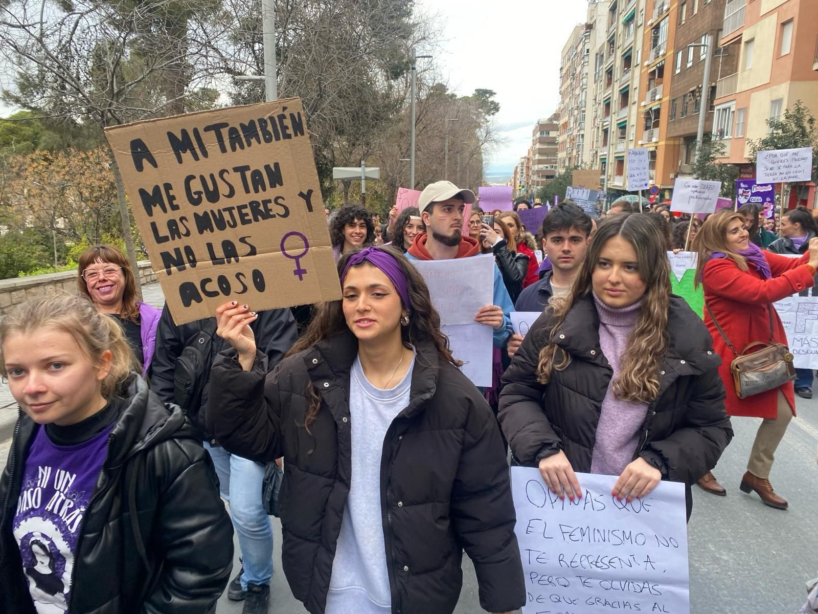 Manifestación del Día Internacional de la Mujer en Jaén.