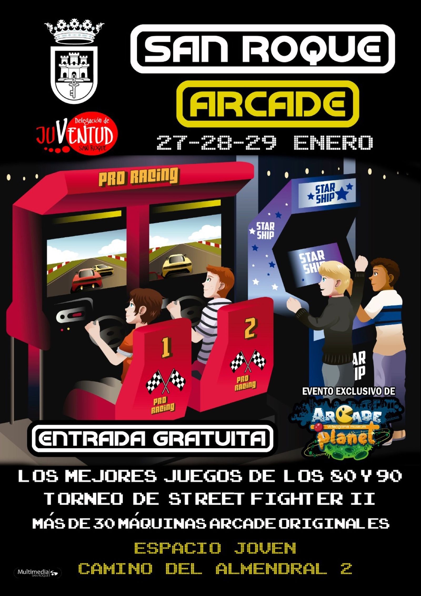 Cartel San Roque Arcade.