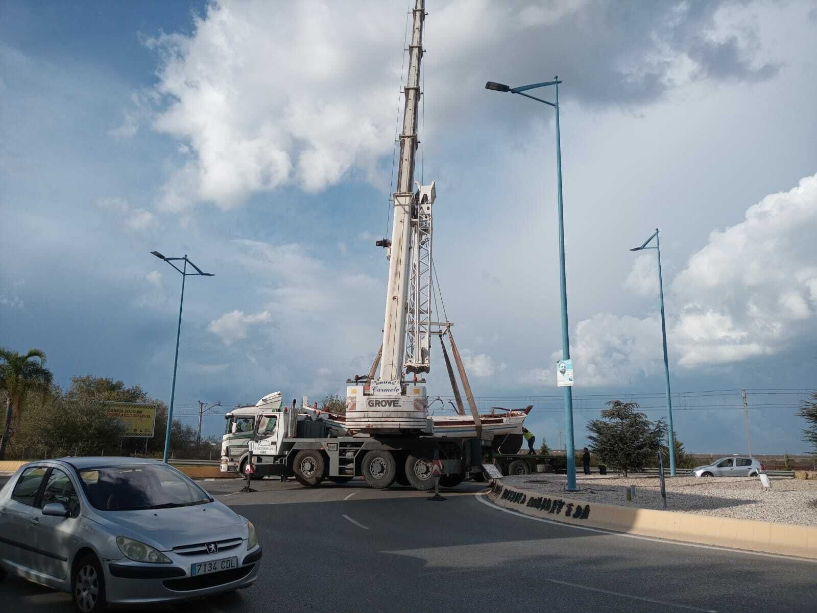 Trabajos de retirada del barco que se han llevado a cabo.