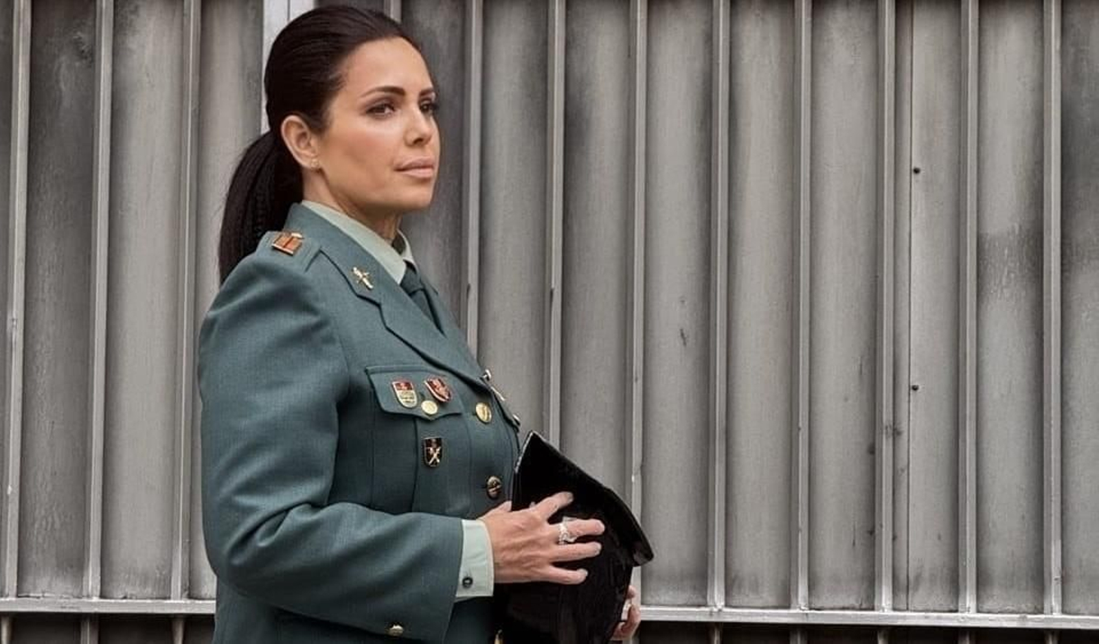 La brigada María Serrano, este lunes en la sede del Tribunal Militar en Madrid