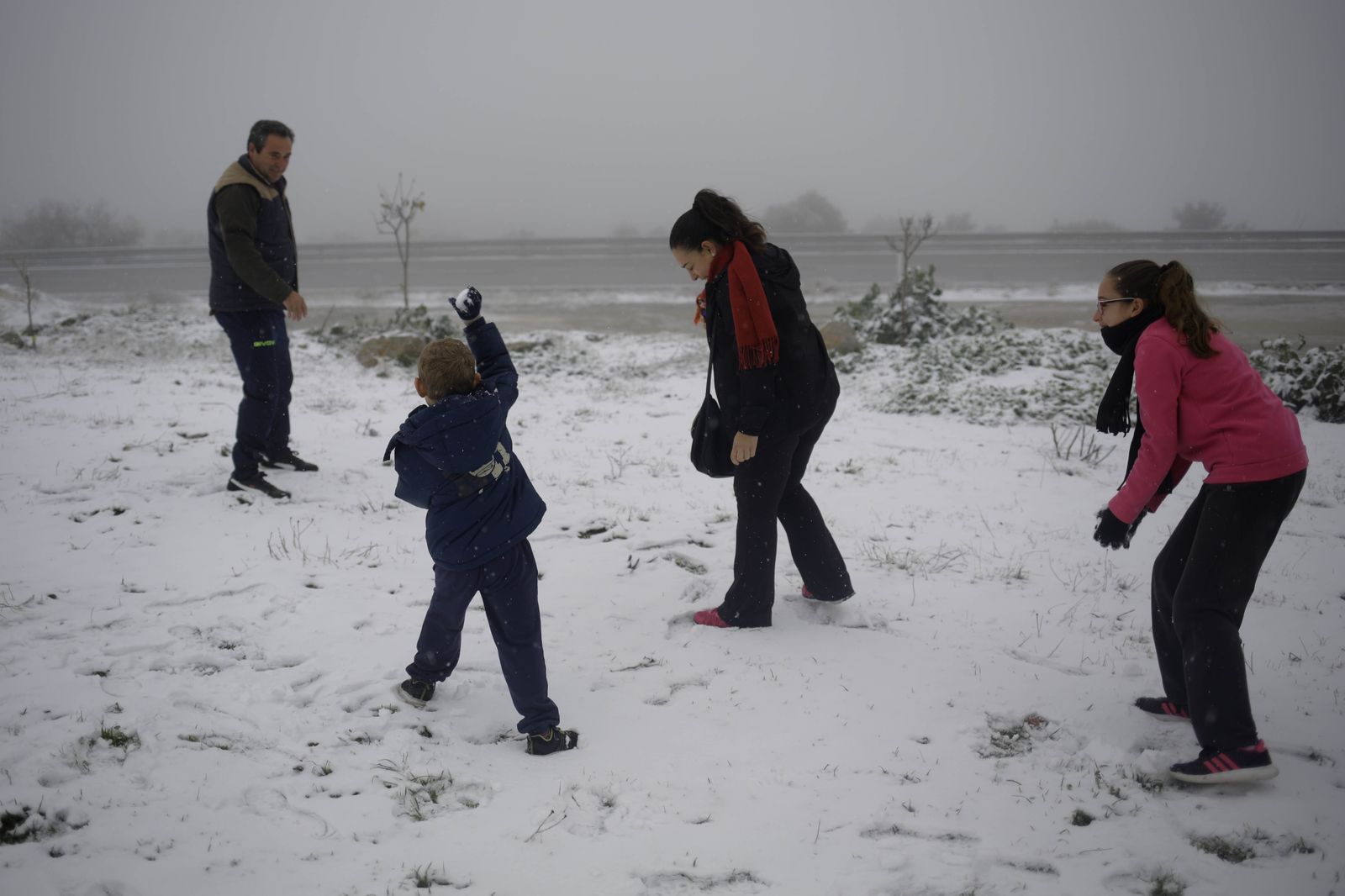 La nevada en el interior de Málaga, en imágenes