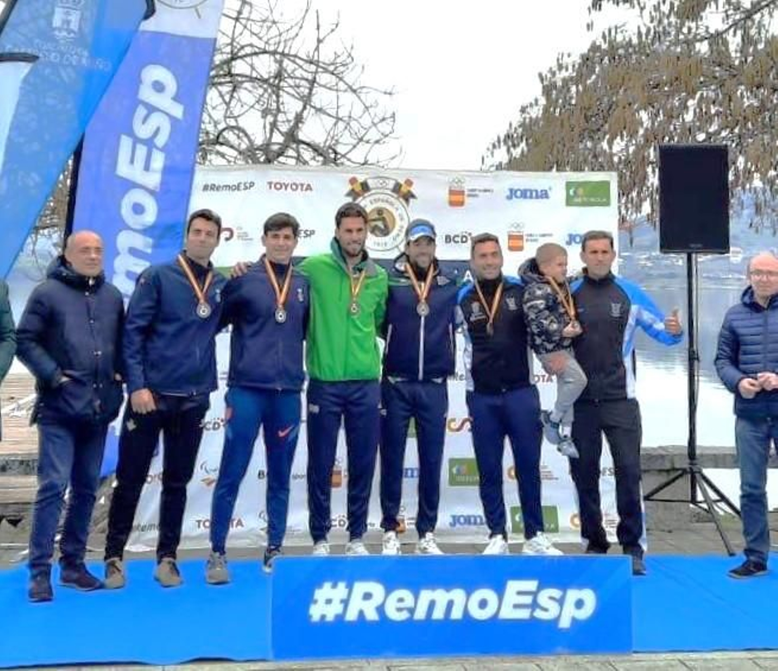 Uno de los podios del Campeonato de España de larga distancia celebrado en tierras gallegas.