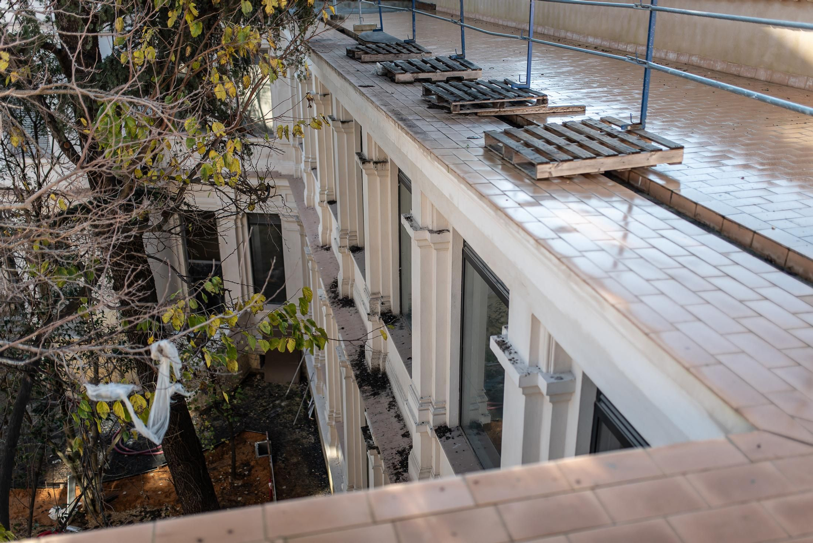 Una visita a las obras del IES La Rábida, en imágenes