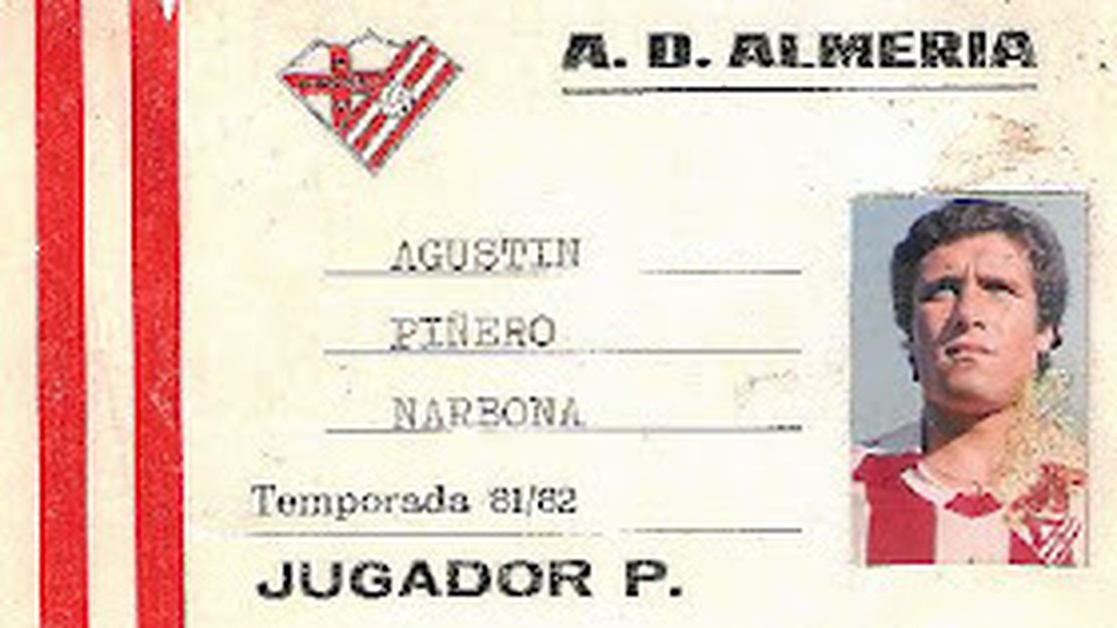 Ficha de Piñero con la AD Almería