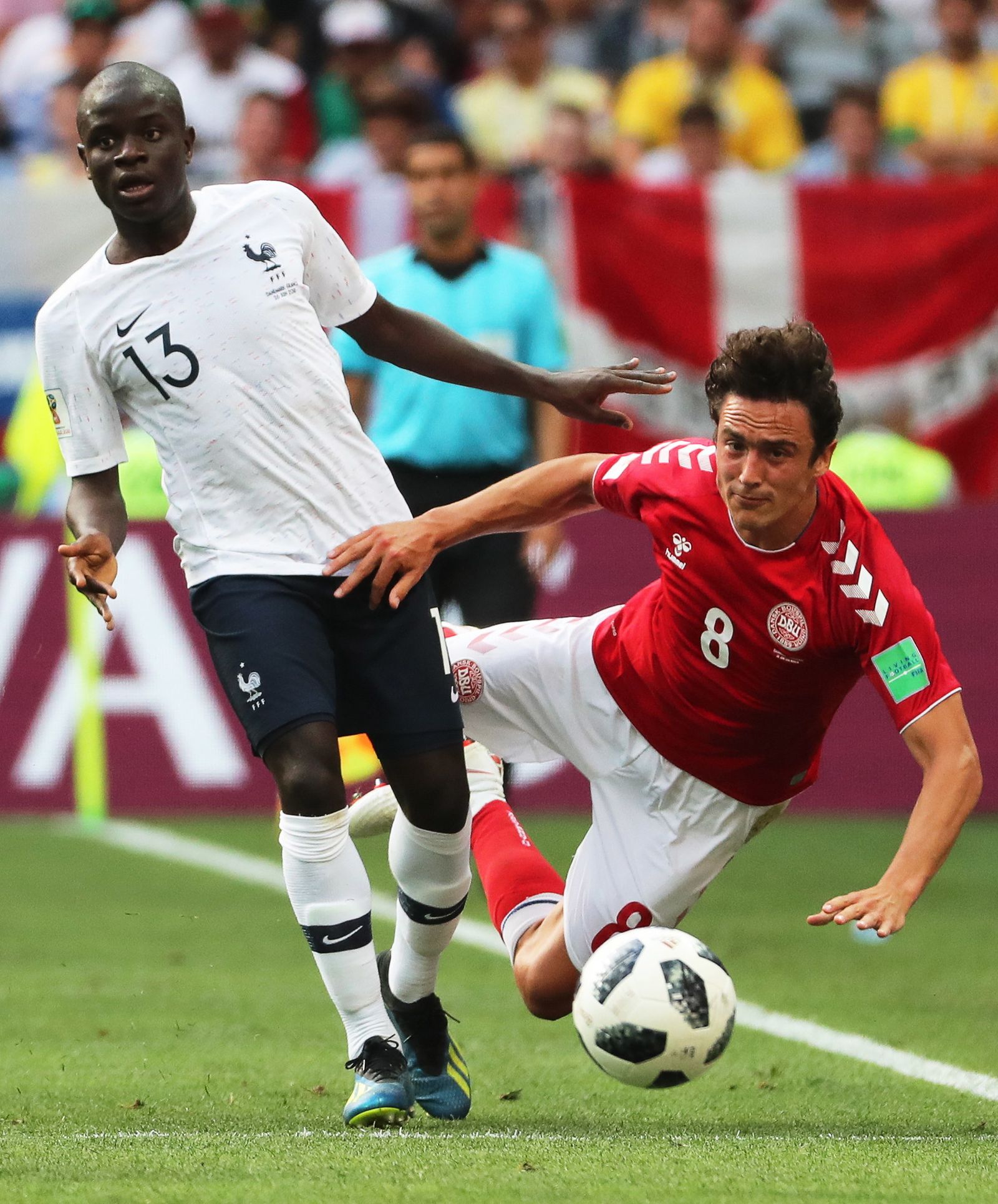 Las imágenes del Dinamarca-Francia