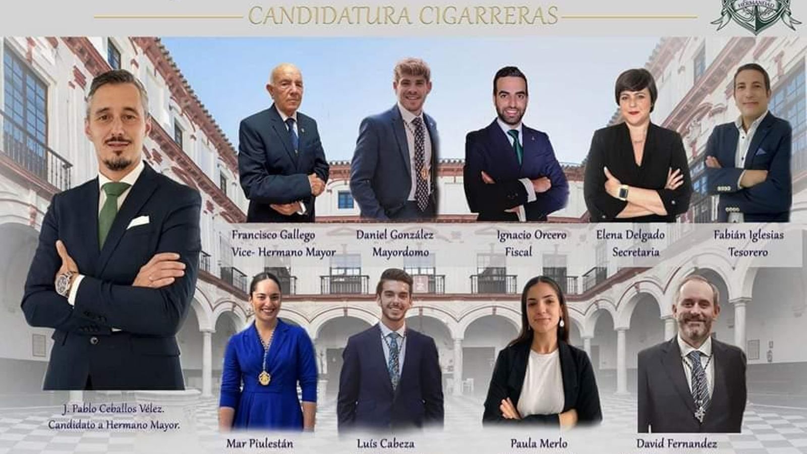 Candidatura de José Pablo Ceballos para la cofradía de Cigarreras.