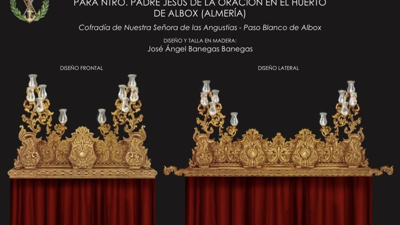 Diseño del futuro paso a costal para el Señor de la Oración.