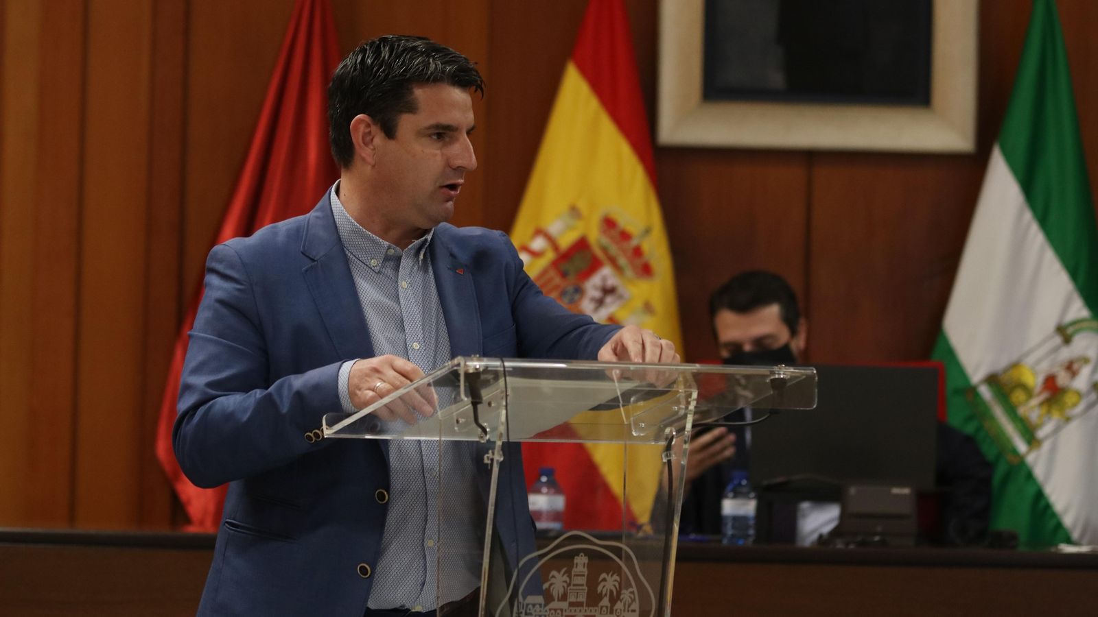 El portavoz de IU, Pedro García.