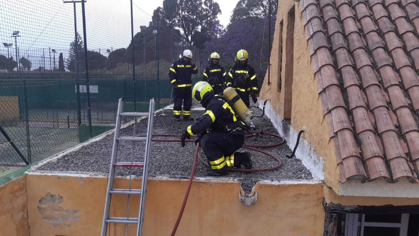 Una imagen del incendio registrado en el recinto el pasado viernes.