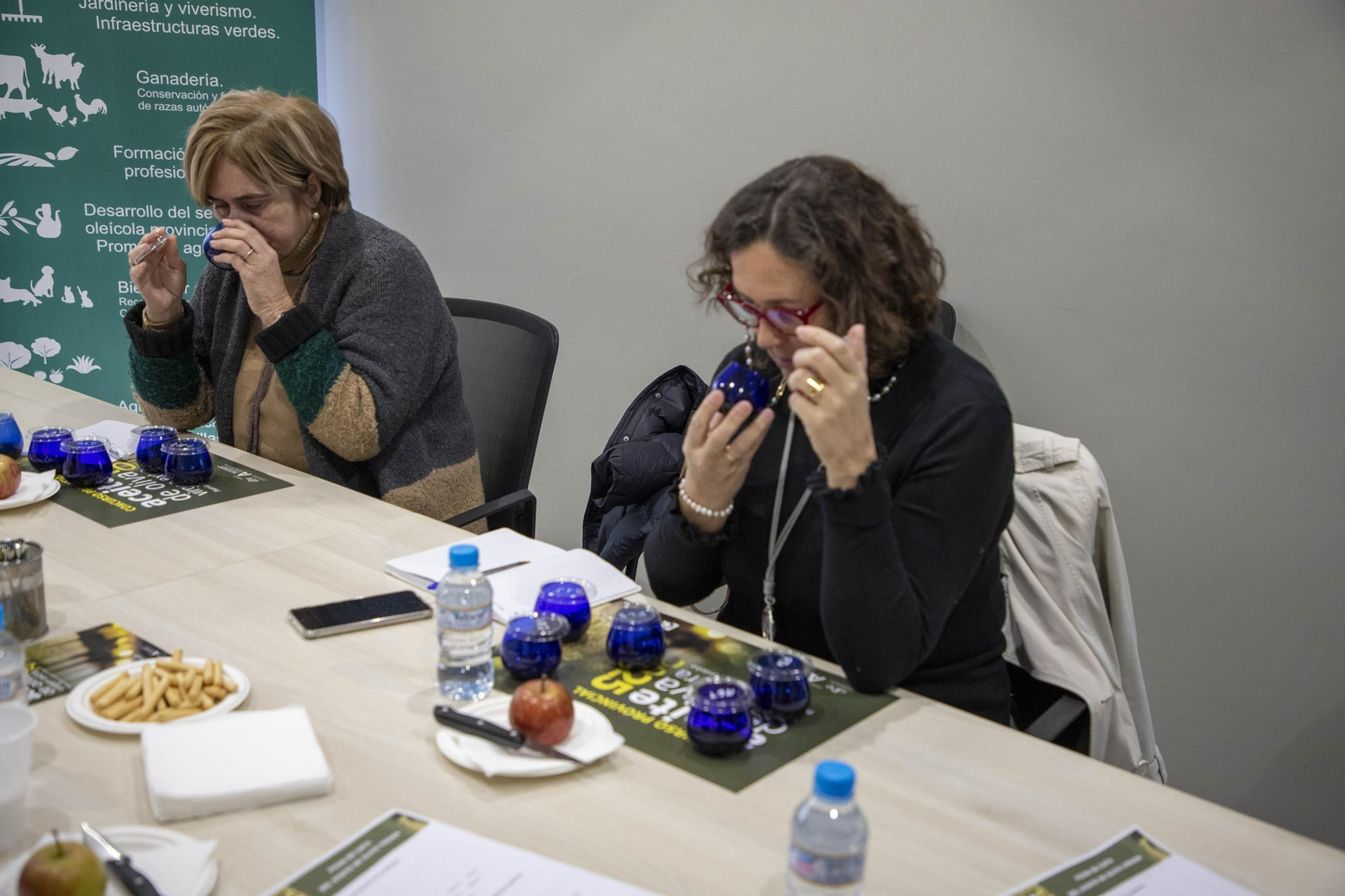 La cata para elegir los mejores aceites de oliva virgen extra de Córdoba, en imágenes