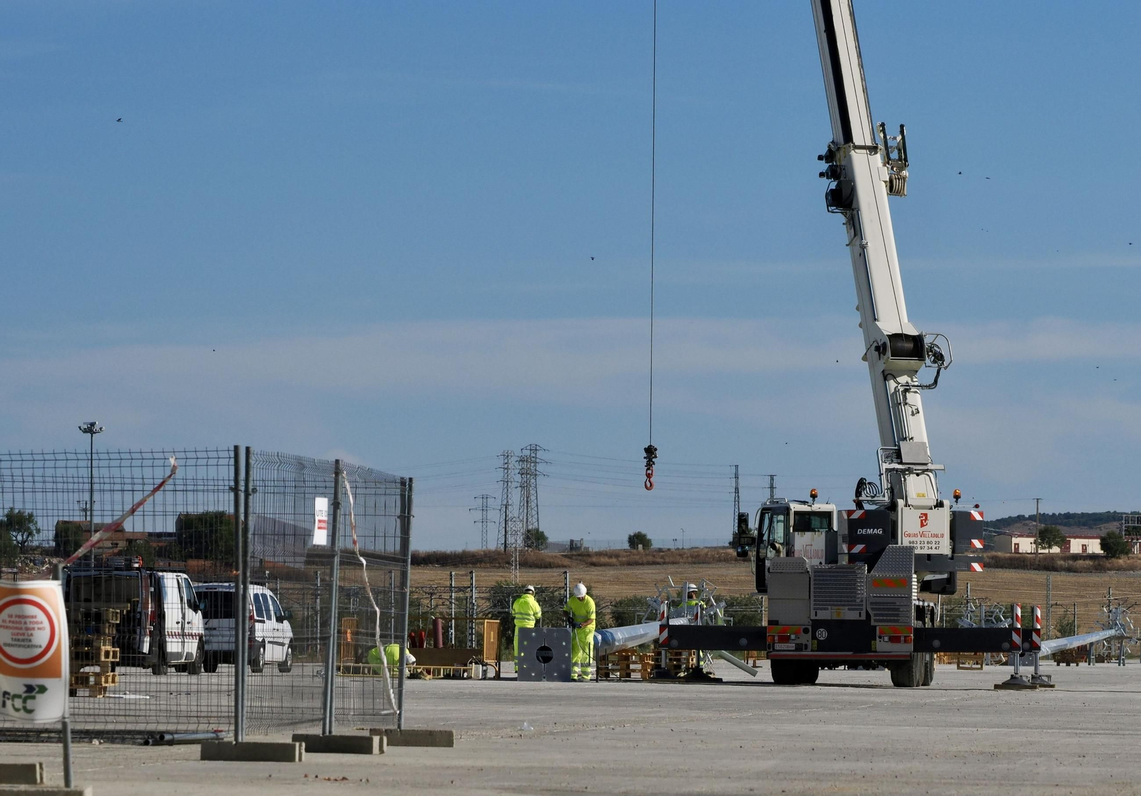 Obras en la terminal ferroviaria de Valladolid, esta semana.