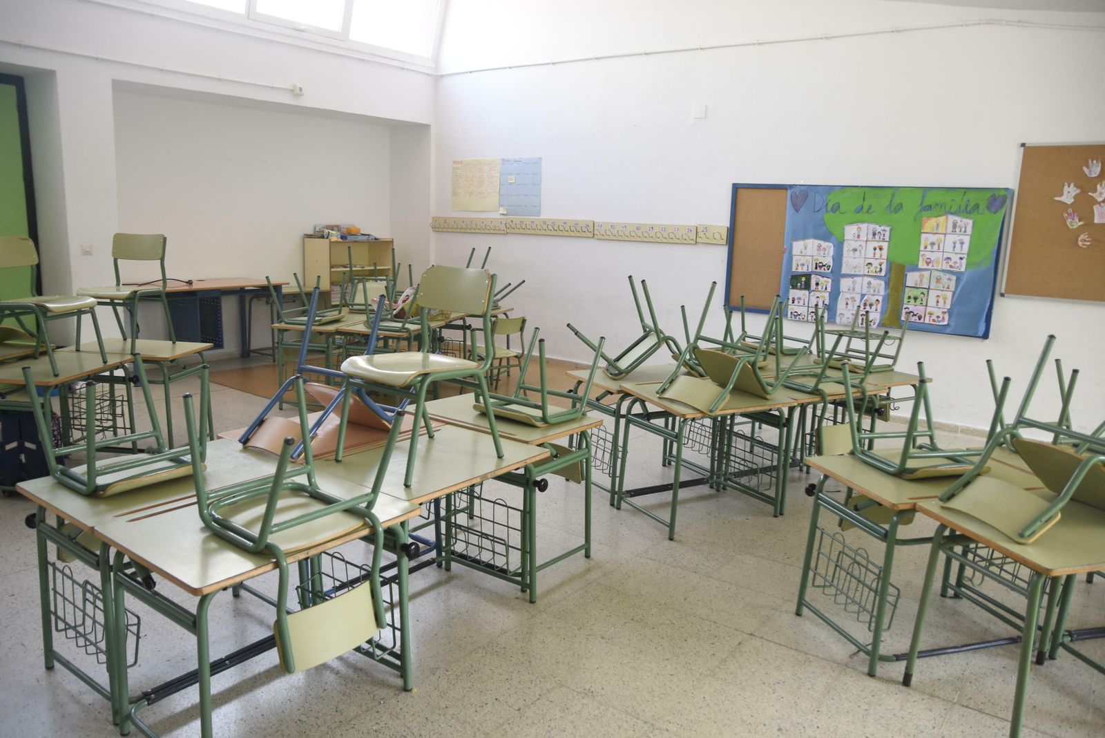 Un aula del colegio Mediterráneo.