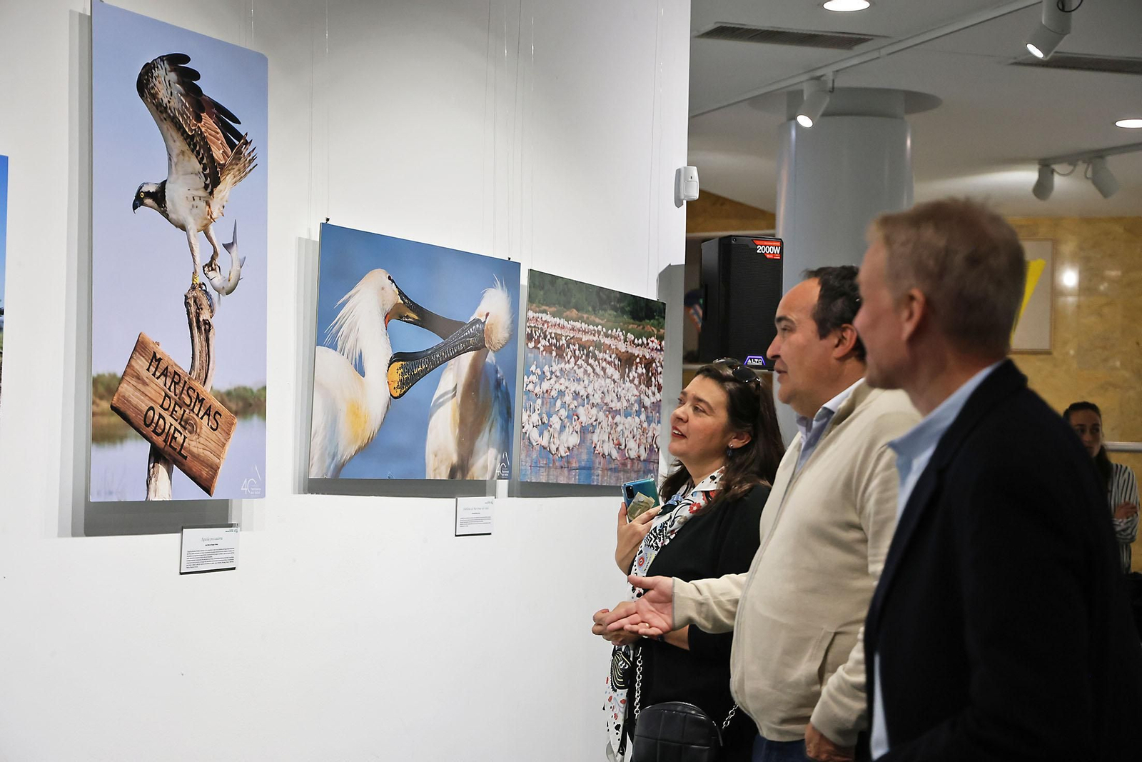 Imágenes de la inauguración de la muestra fotográfica 'Marismas del Odiel. Un paraje por descubrir'. En el Centro Cultural 'José Luis García Palacios'