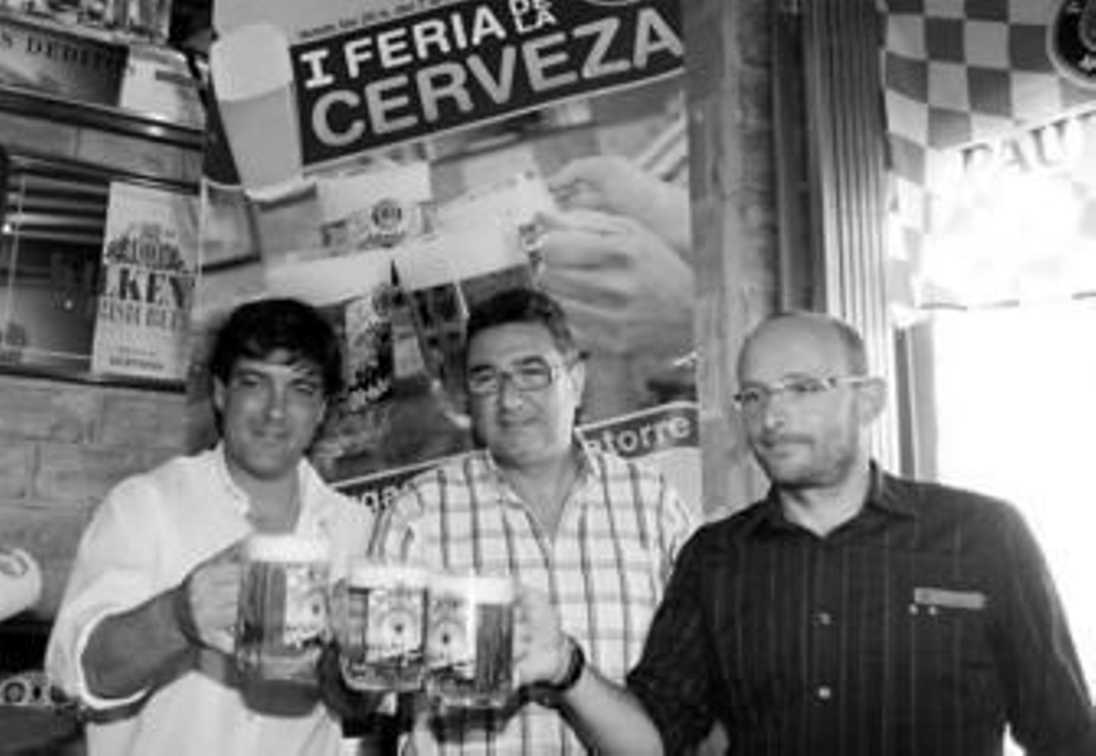 Jorge Corpas (Heineken), Javier Sánchez Mellado y Mamé Gil, ayer en la presentación de la feria.