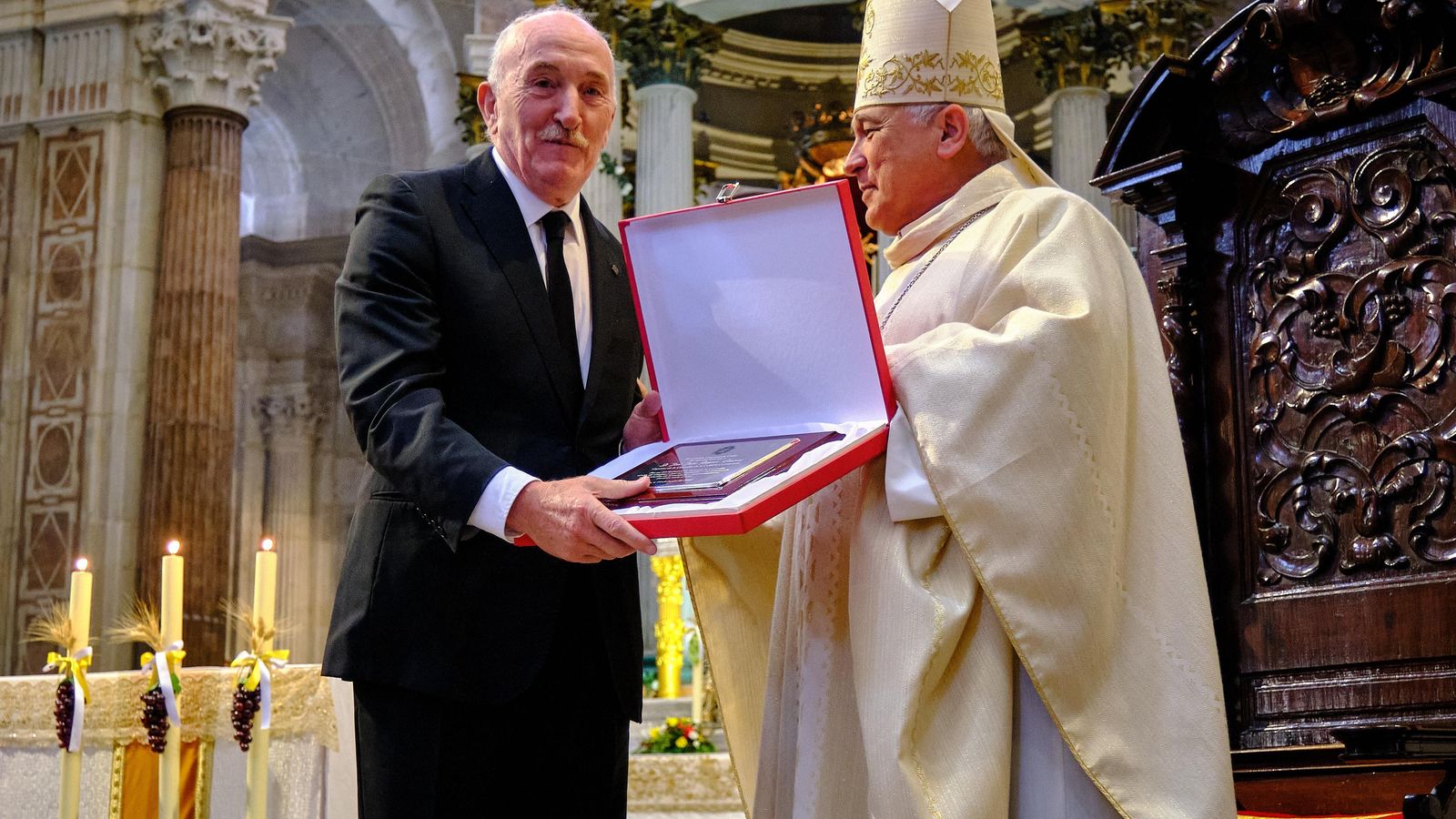 Un momento del acto presidido por el obispo Rafael Zornoza