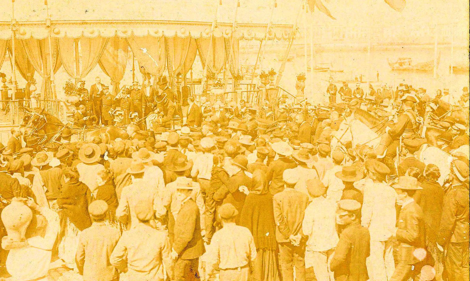 Llegada a Cádiz del Rey Alfonso XIII en 1904