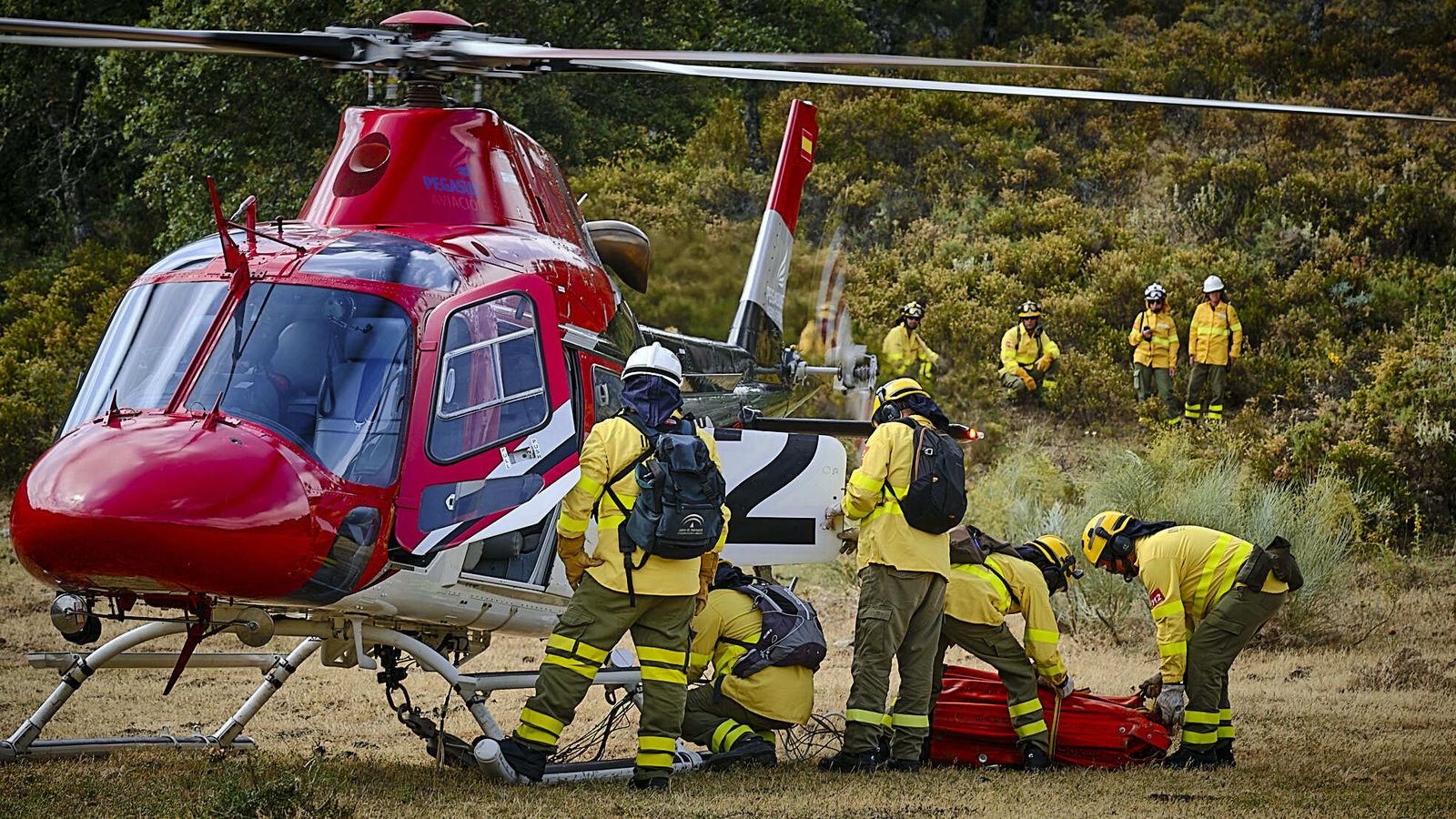 Simulacro de incendio del CEDEFO de Algodonales.