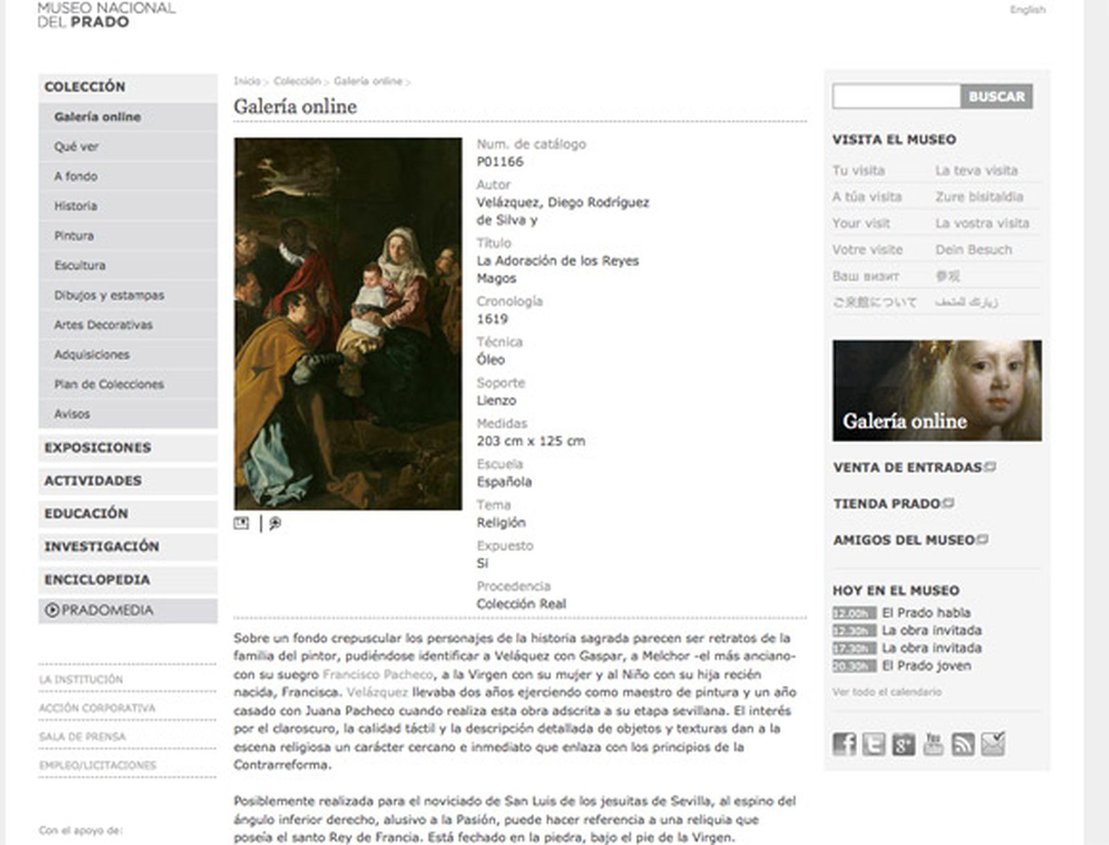 La galería virtual del Prado alcanza las 4.000 obras