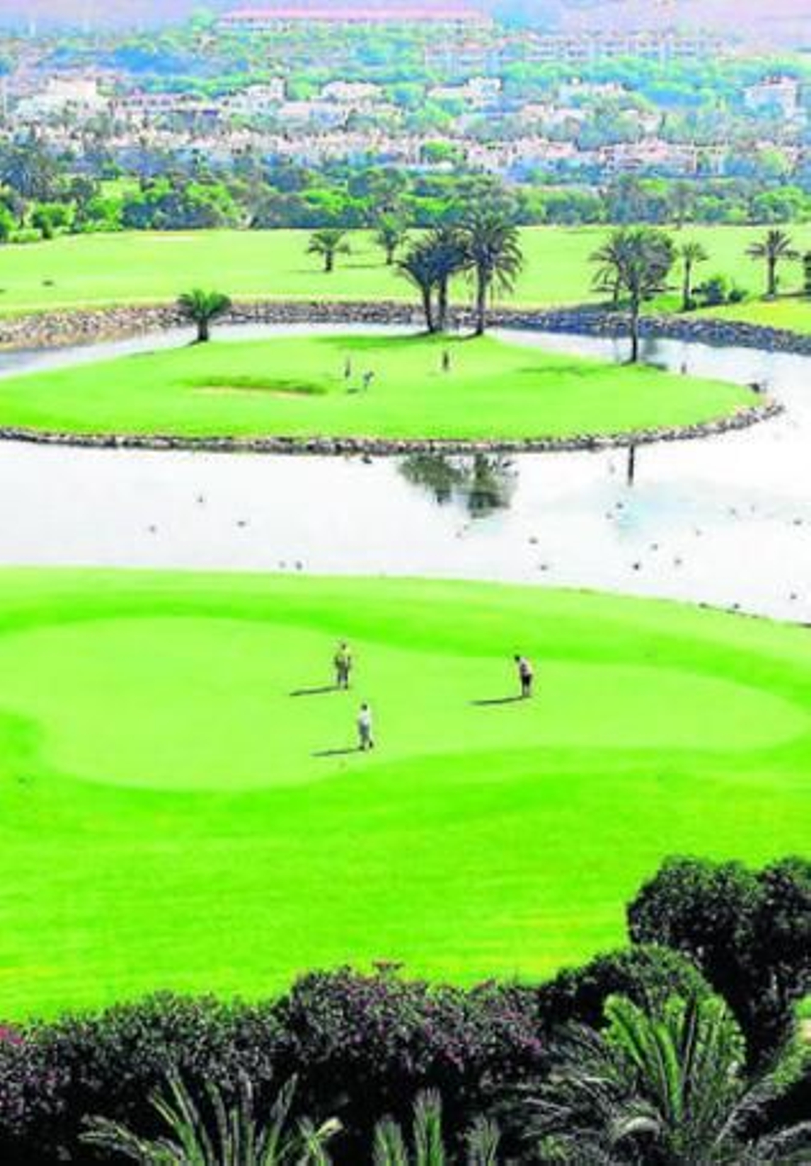 Vista panorámica del campo de golf de Almerimar.