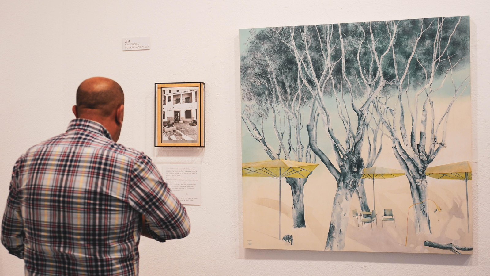 Inauguración de la exposición de Manuel Cano y Javier Machimbarrena en la sala Cajasur de Algeciras