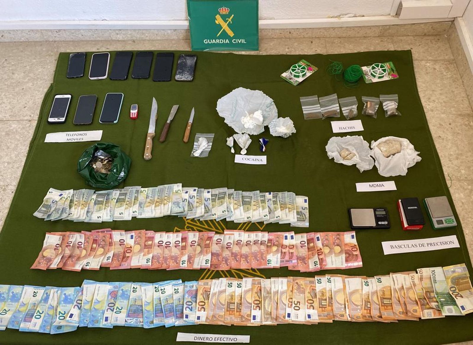 Cae una red de telecoca que distribuía droga con cita previa en varios pueblos de Sevilla