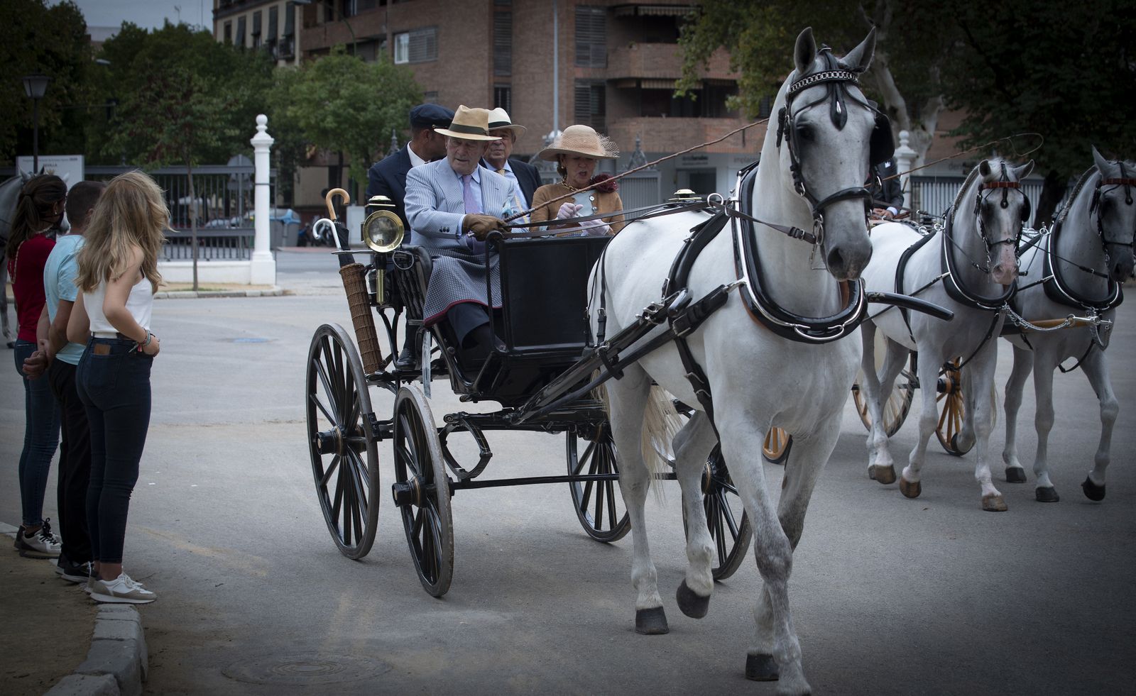 Exhibición de enganches y paseo de carruajes por el parque de María Luisa