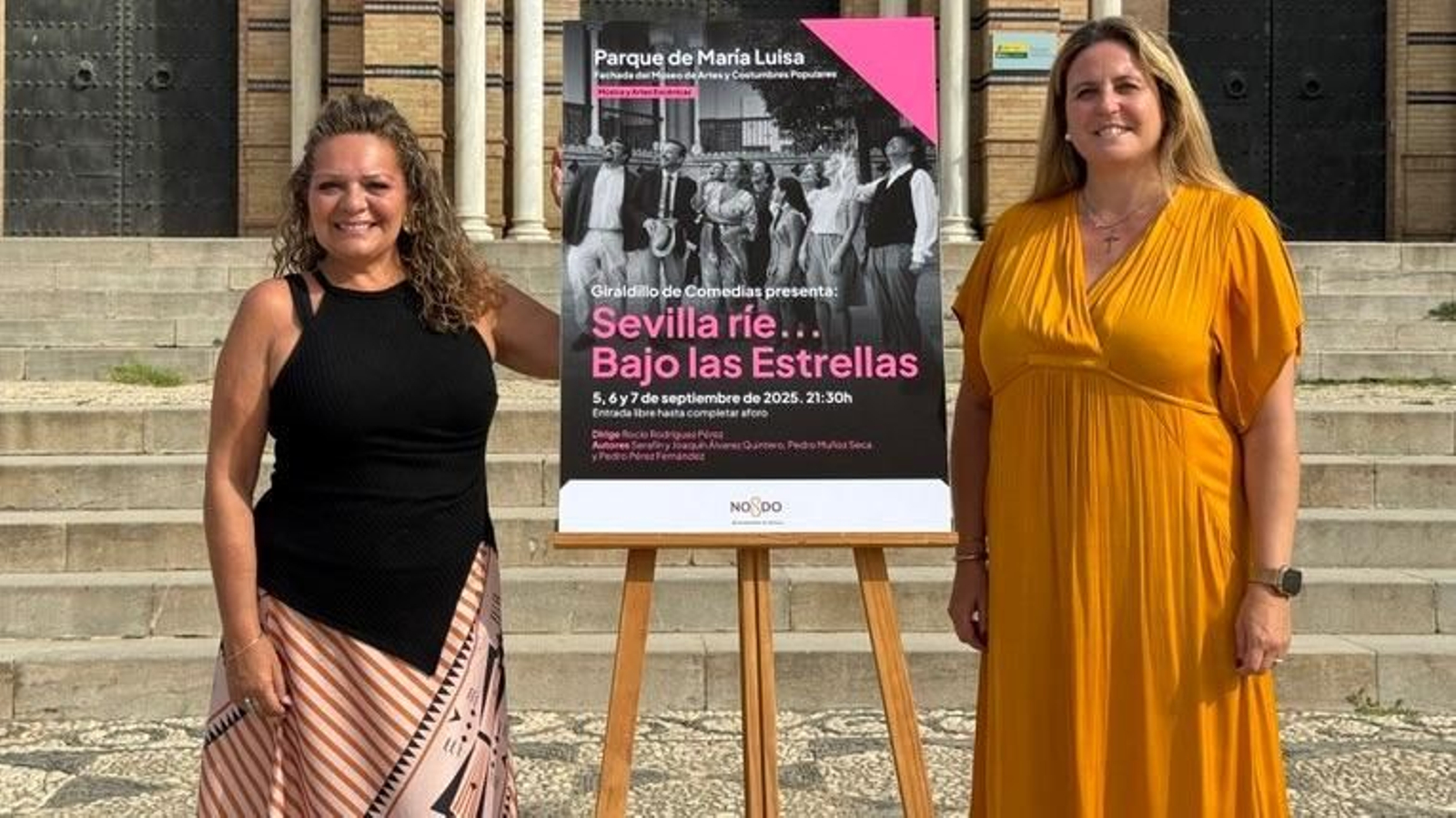 Cartel del ciclo de teatro Sevilla ríe...Bajo las estrellas