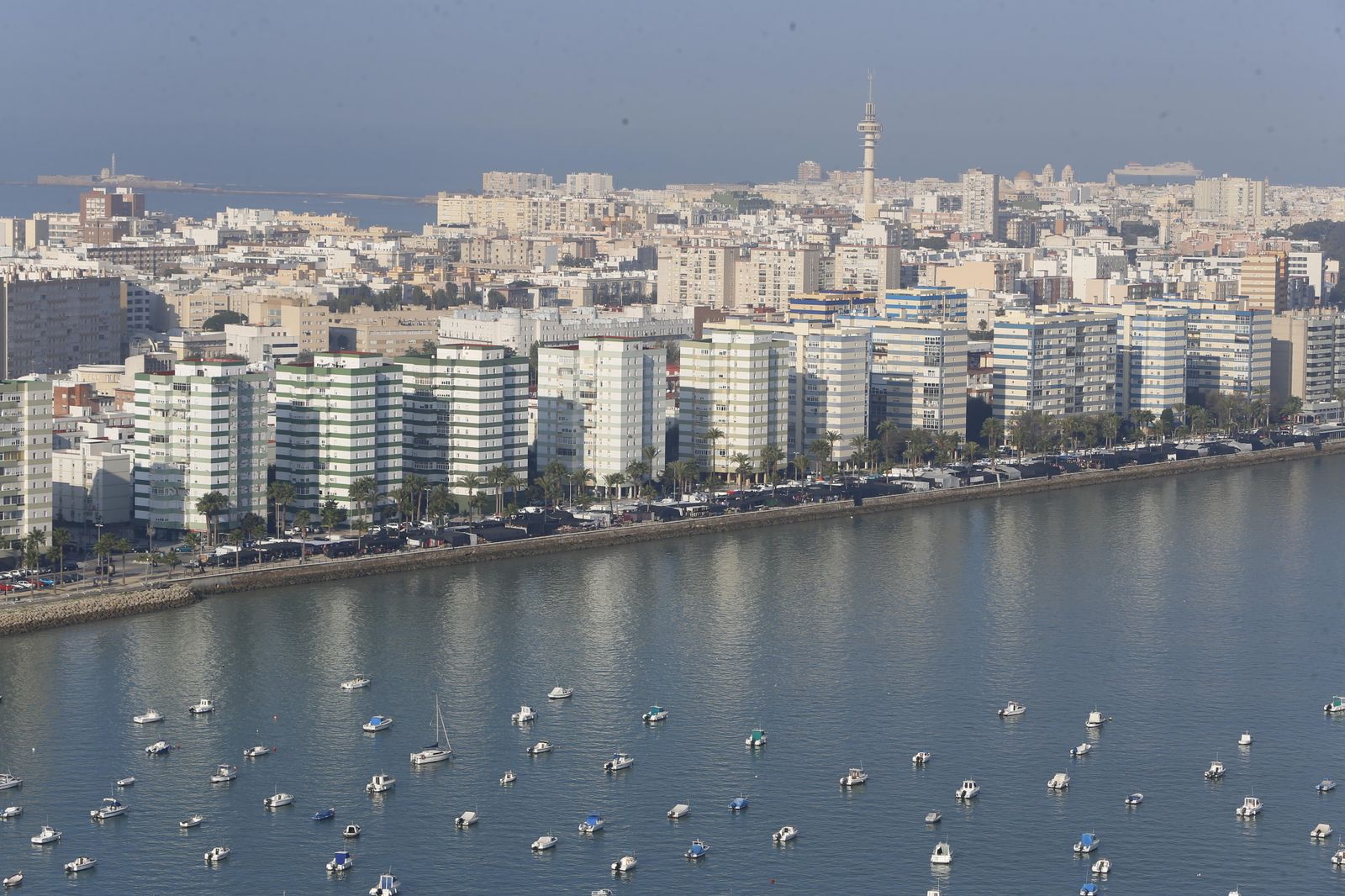 Vista aérea de la ciudad de Cádiz.