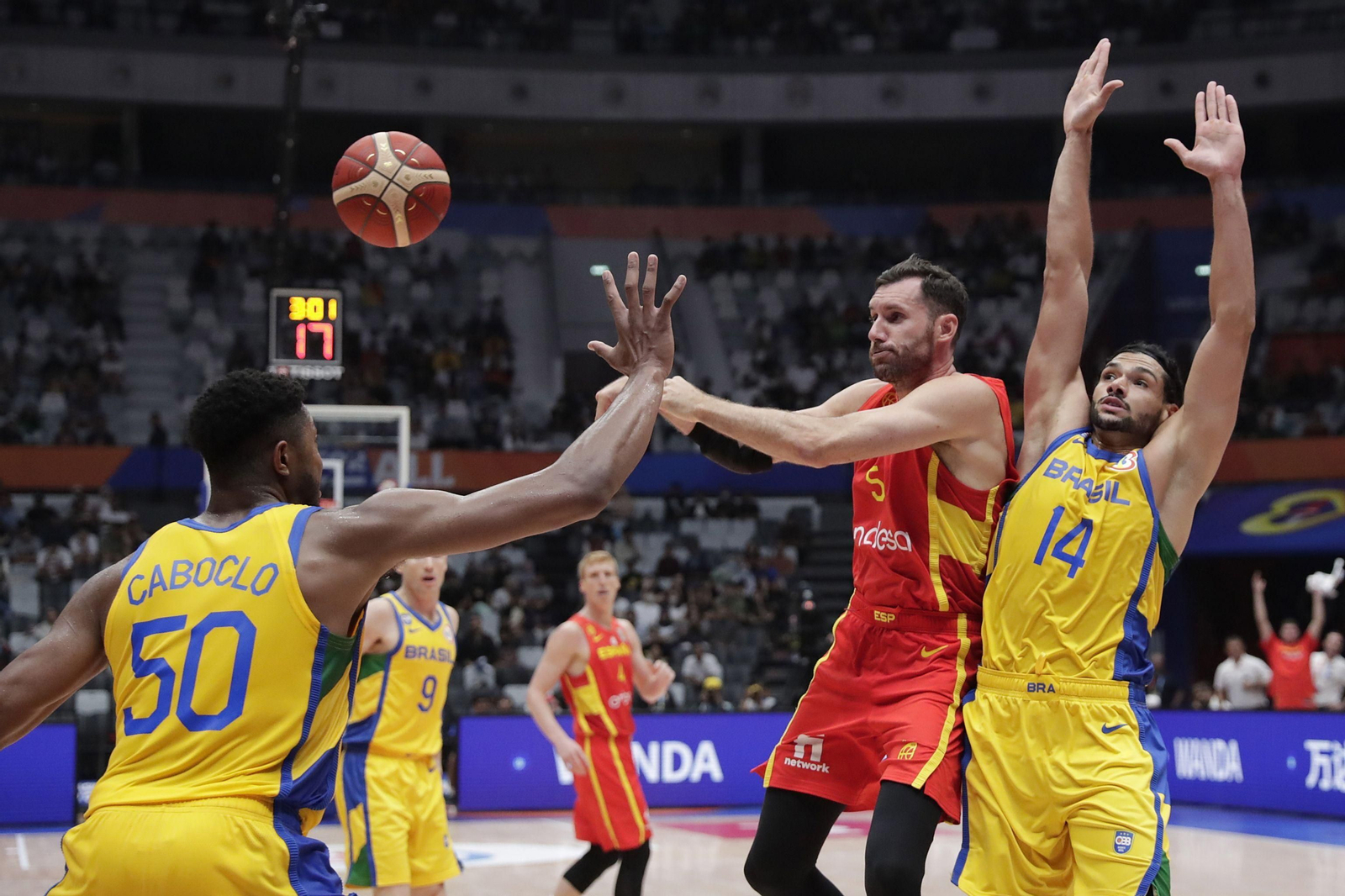Las fotos del Brasil - España de baloncesto