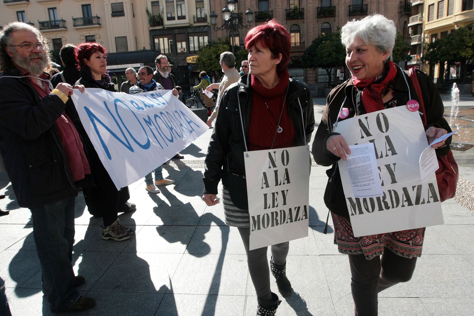 Concentración en Córdoba contra la 'ley mordaza'.