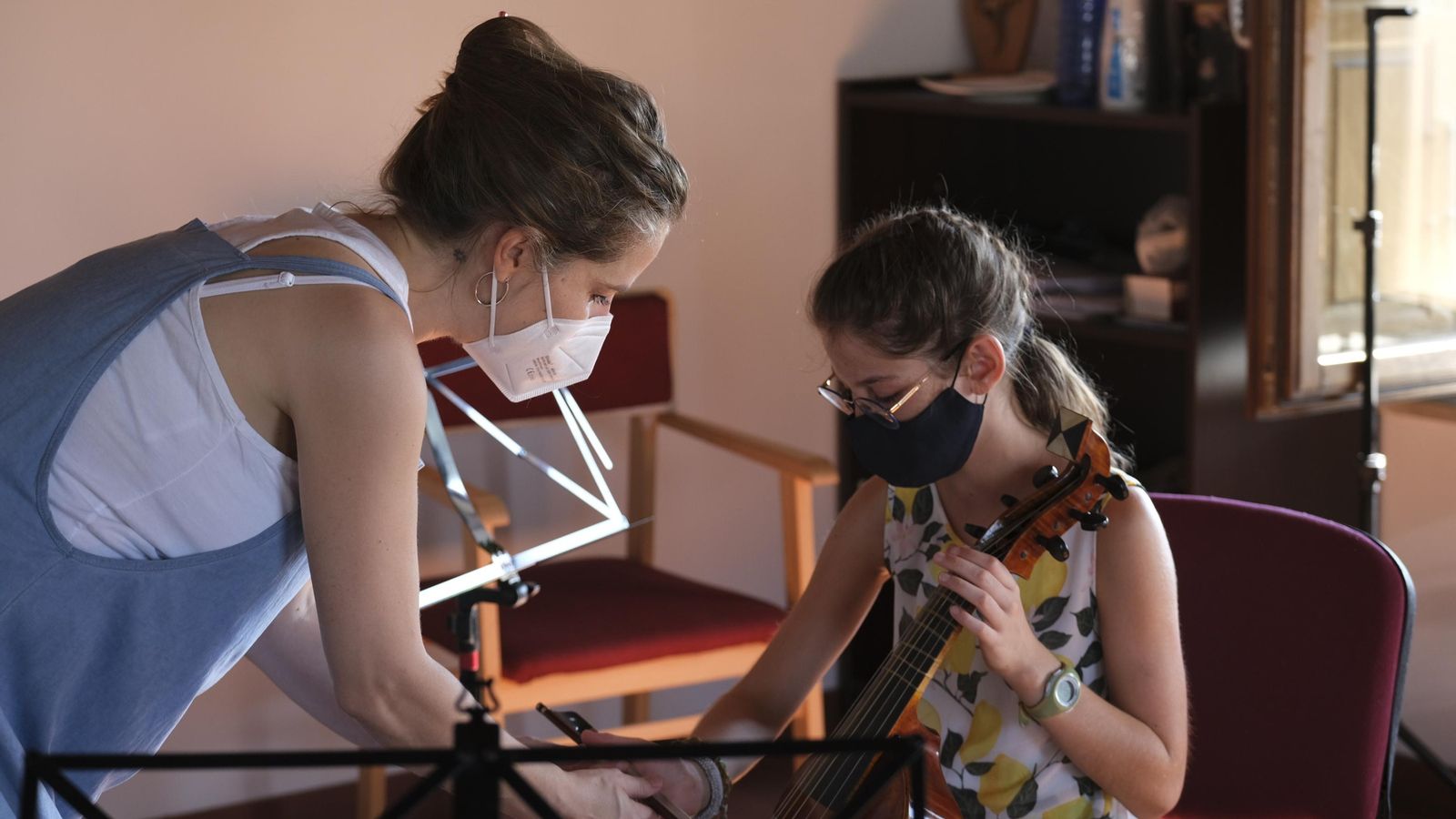 Noelia Reverte durante una de las clases.